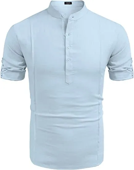 Stylish Linen Short Sleeve Shirt - GlamzLife