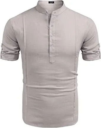 Stylish Linen Short Sleeve Shirt - GlamzLife