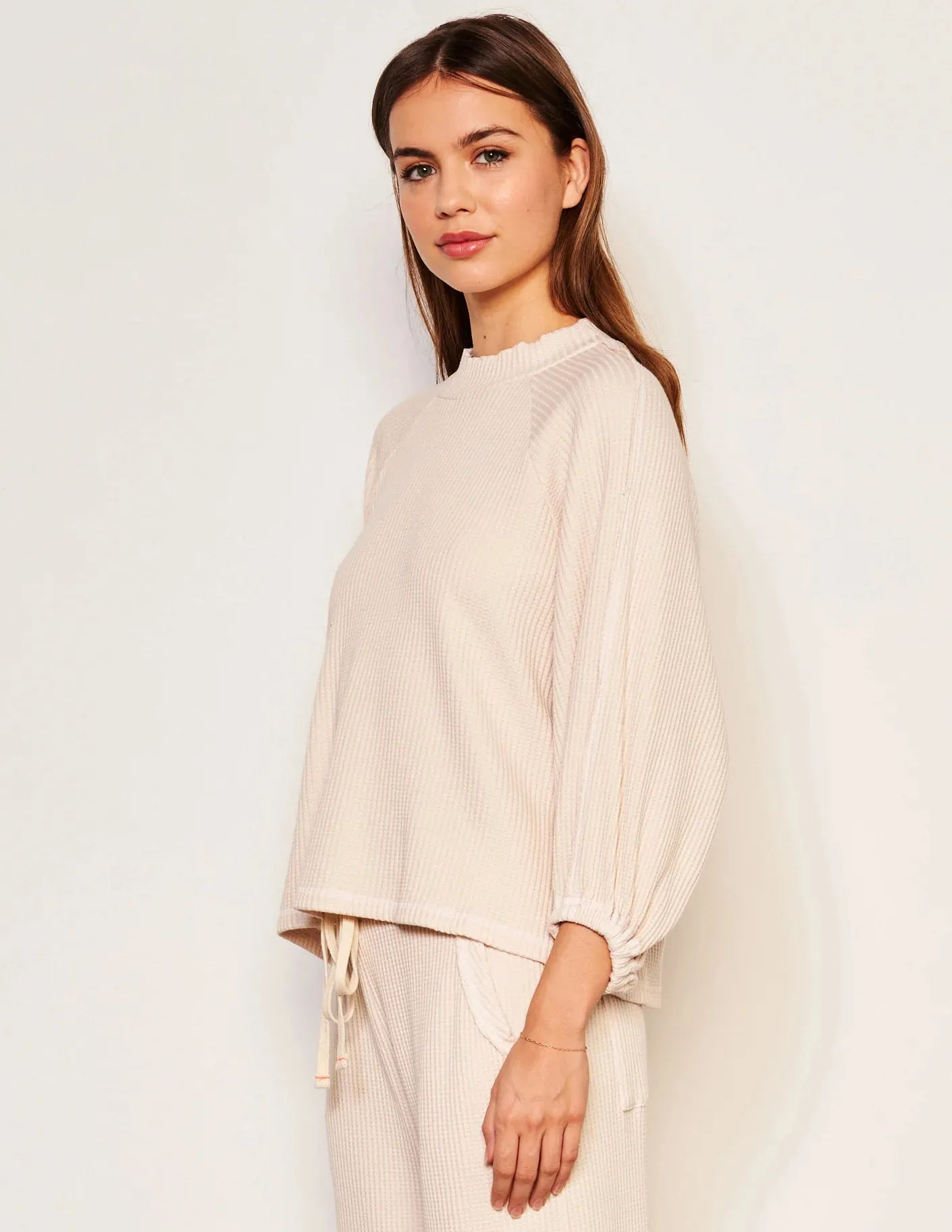 SUN Thermal Mock Neck Dolman Top