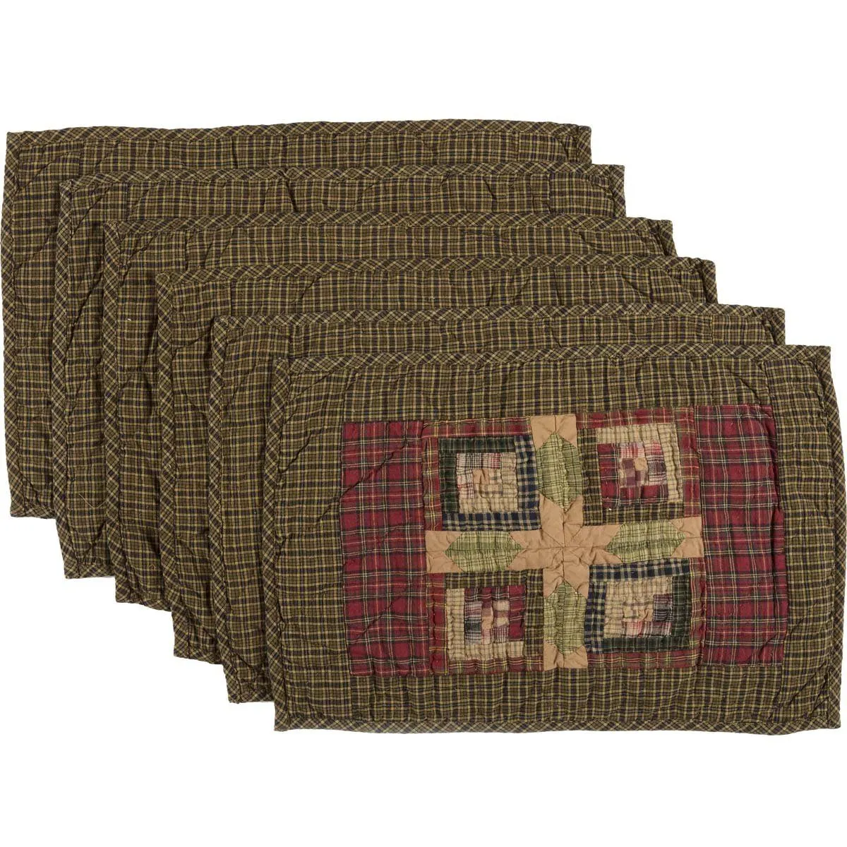 Tea Cabin Quilted Placemats - Set of 6