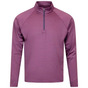 The Reid Quarter Zip Mid Layer Navy/Vintage Claret - AW24