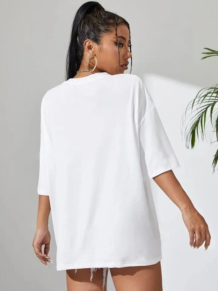 THE SOULED STORE Printed Womens Drop Shoulder T-shirt Legacy Boutiques Dhaka