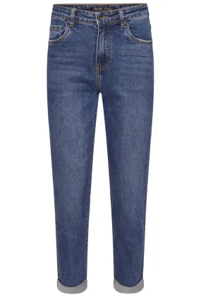 Toxik3 L21025 High Waisted Boyfriend Jeans - Blue