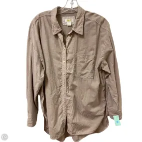 Tunic Long Sleeve By Maeve In Tan, Size: M