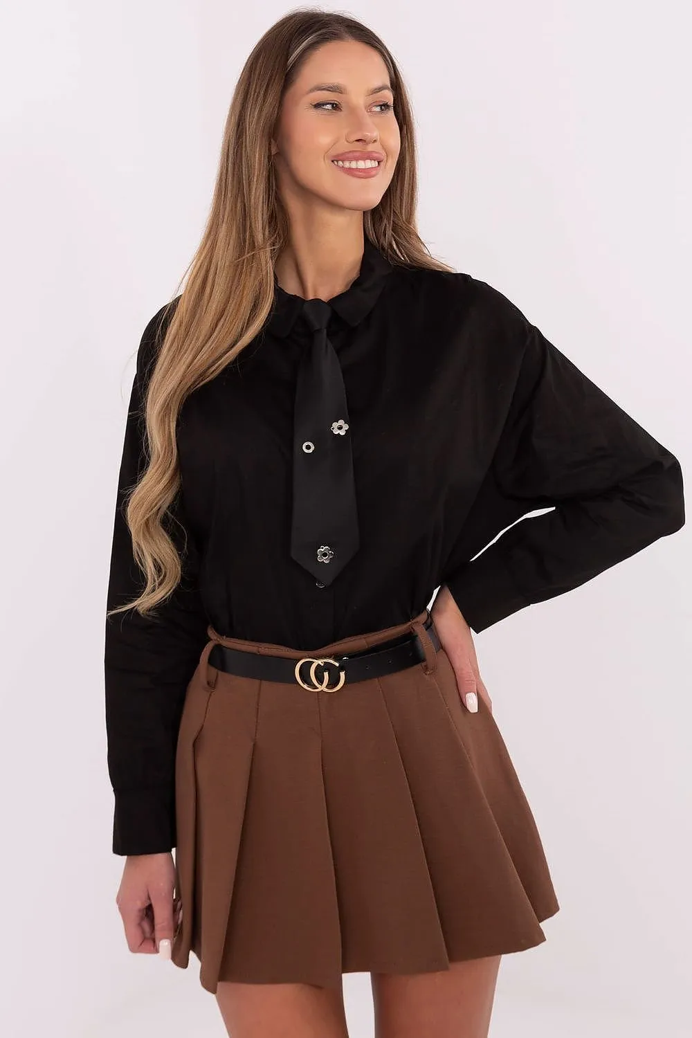 Unique skirts pants with decorative pleats
