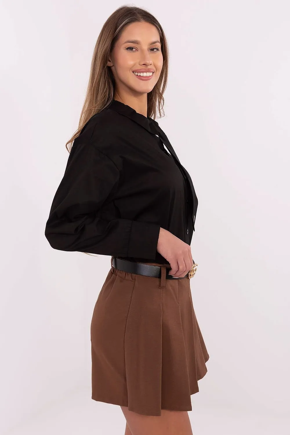Unique skirts pants with decorative pleats