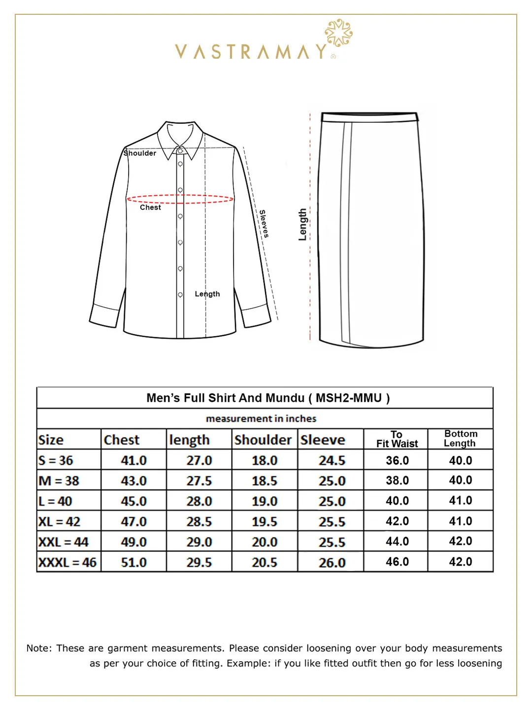 VASTRAMAY Men's Torquoise Blue Ikkat Print Shirt And Mundu Set