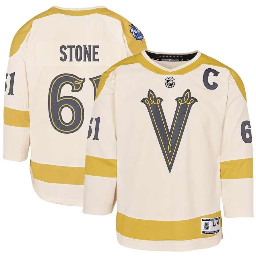 Vegas Golden Knights Youth Mark Stone #61 Winter Classic Premier Jersey - Cream