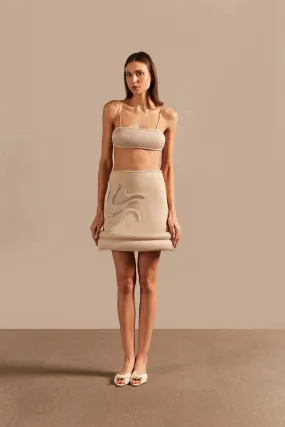 Vintage Lily Solid Appliqué Skirt