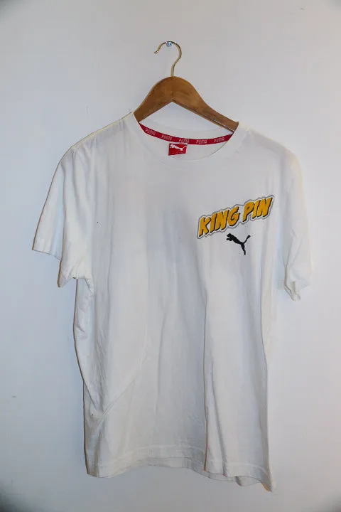 Vintage Puma King Pin mens large white tees