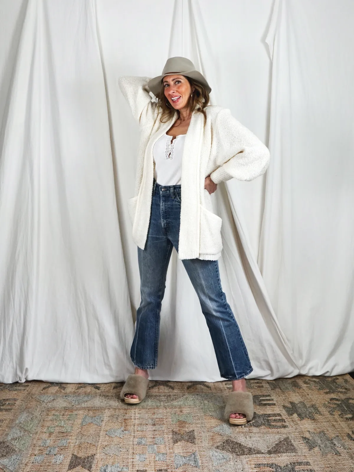 Vintage Vanilla Boucle Sweater