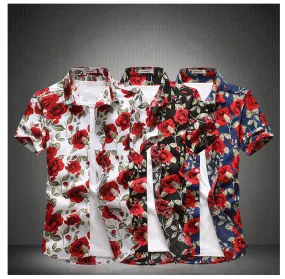 White Rose Button Up Shirt
