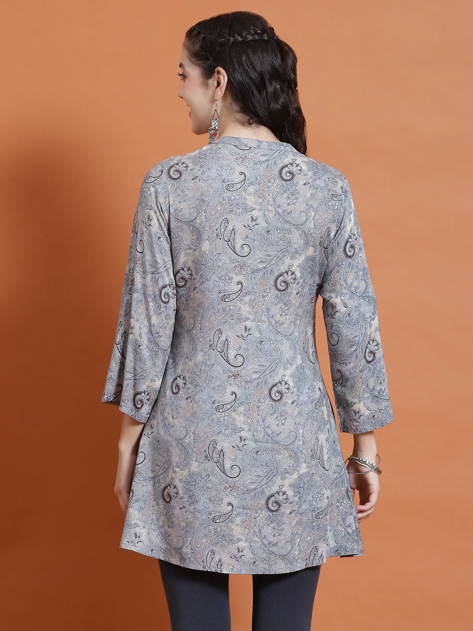 Women Blue Paisley Print Tunic
