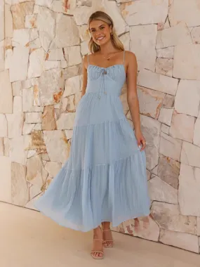 Women Spaghetti Strap Sleeveless Sling Backless Dress