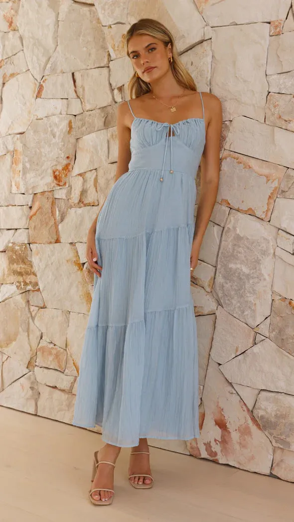 Women Spaghetti Strap Sleeveless Sling Backless Dress