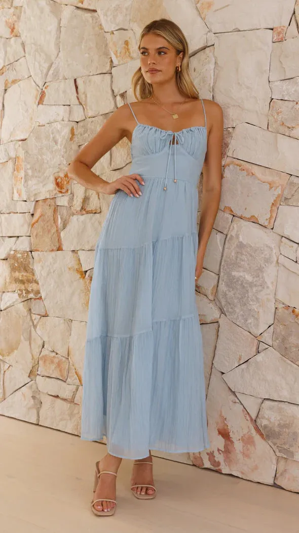 Women Spaghetti Strap Sleeveless Sling Backless Dress