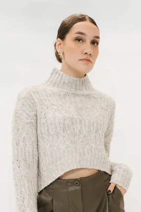 Wool Blend Cropped Sweater