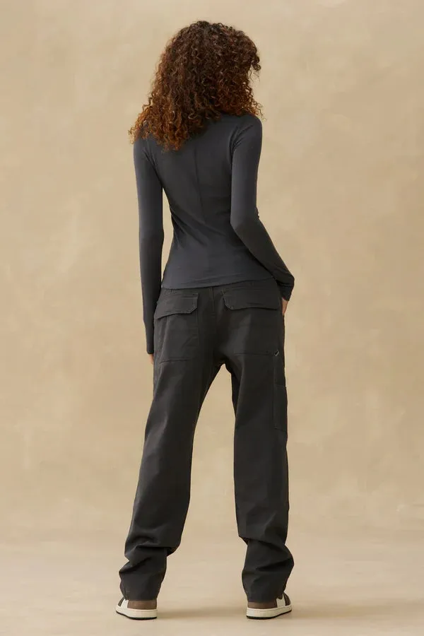 Wool Pintuck Scoop Shirt