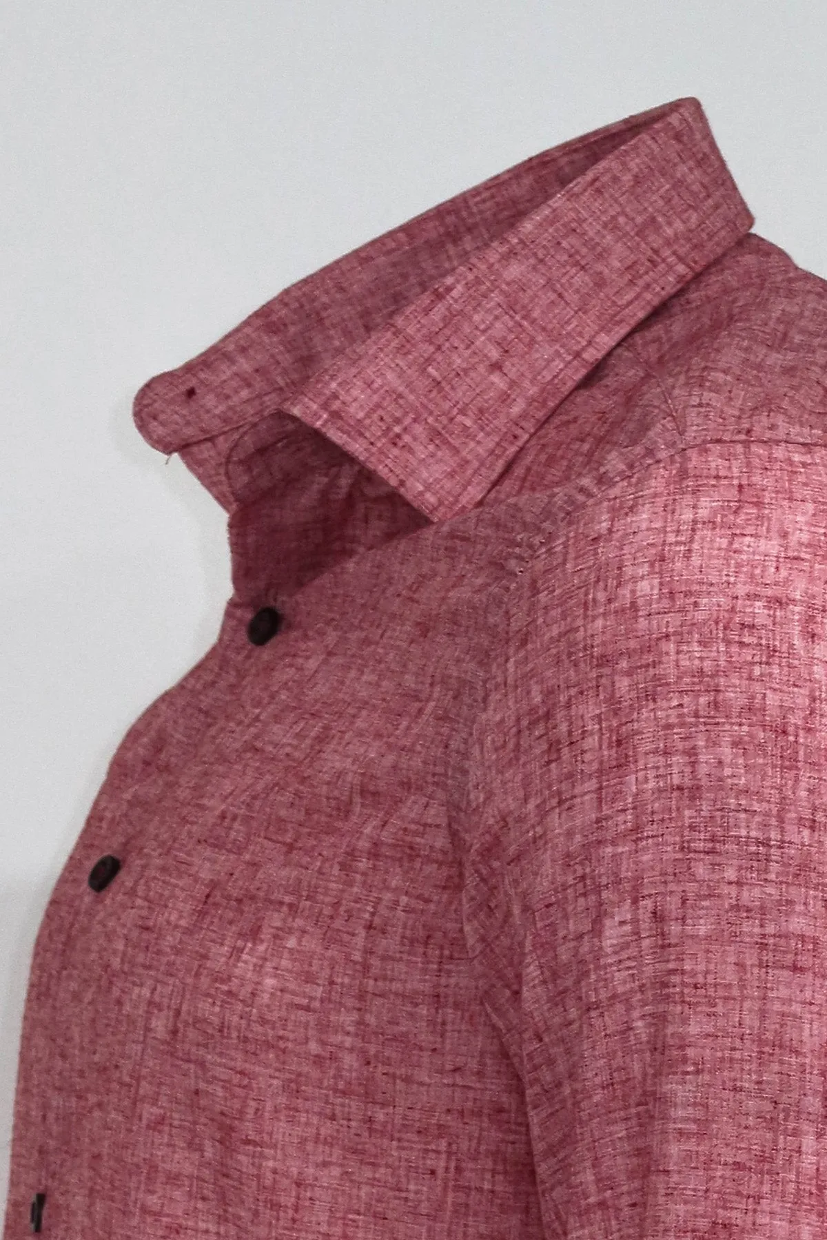 WSS Slim Fit Patterned Burgundy Men Shirt  - Singen