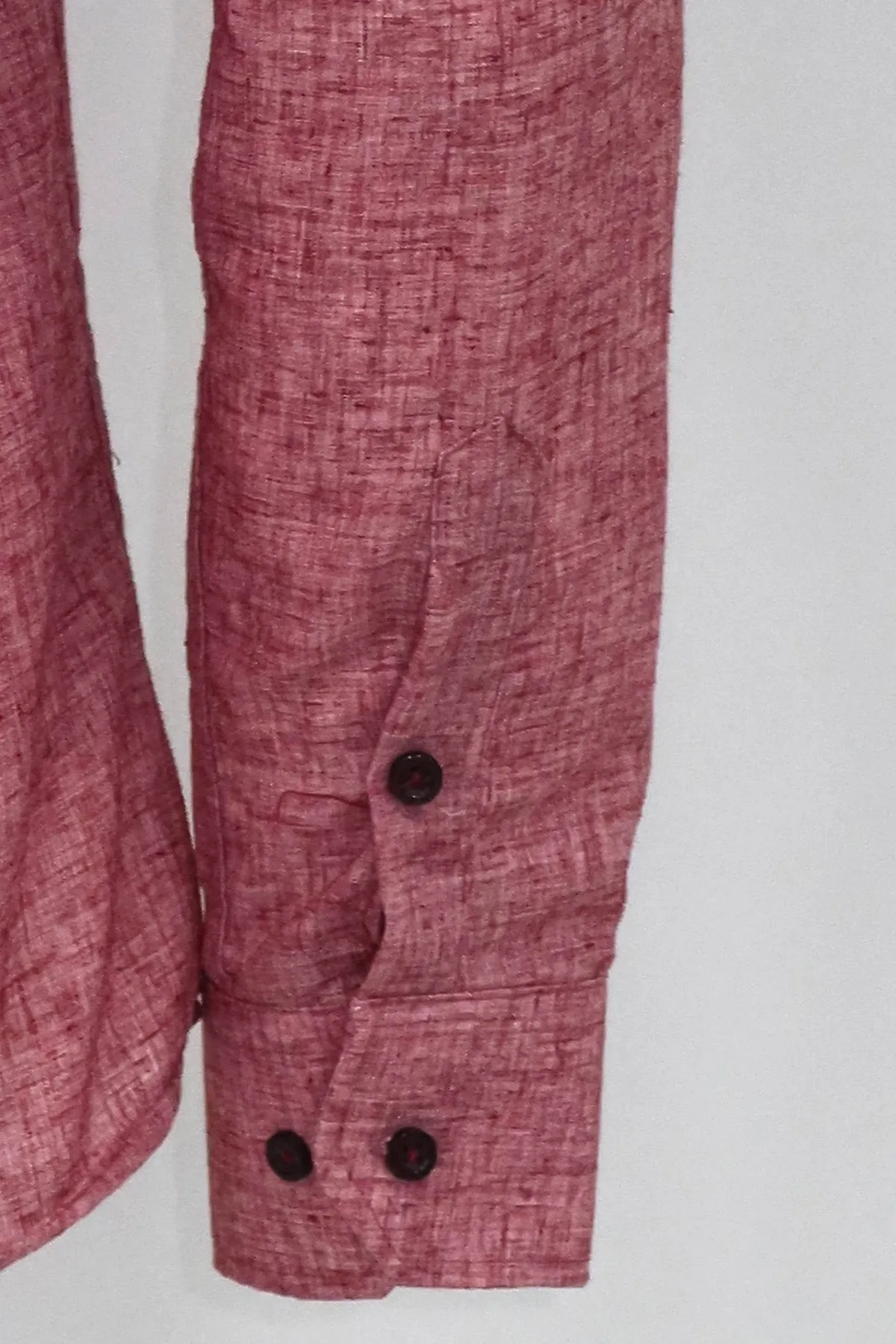 WSS Slim Fit Patterned Burgundy Men Shirt  - Singen