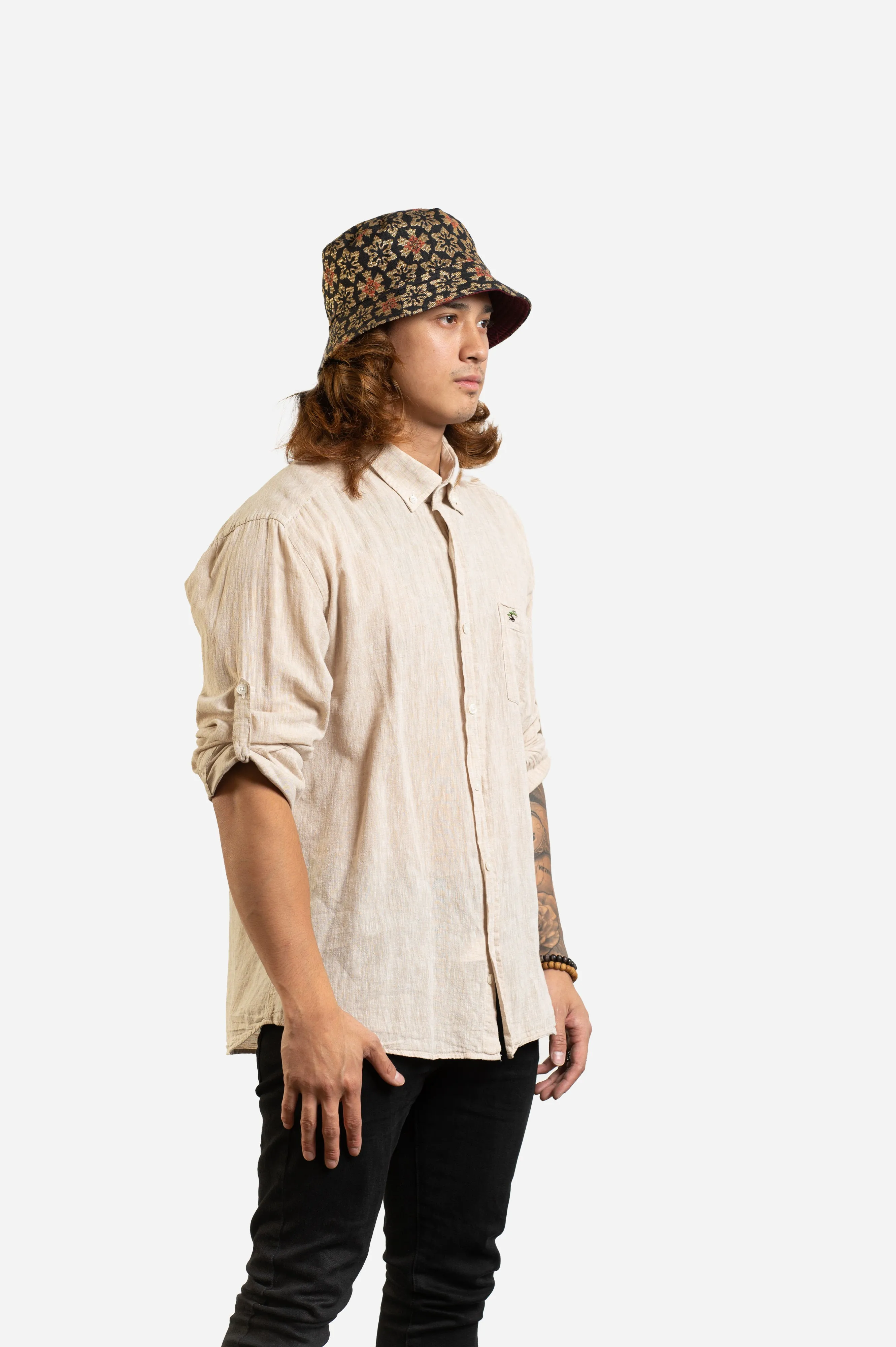 Y2K Beige Button Down Long Sleeve Shirt