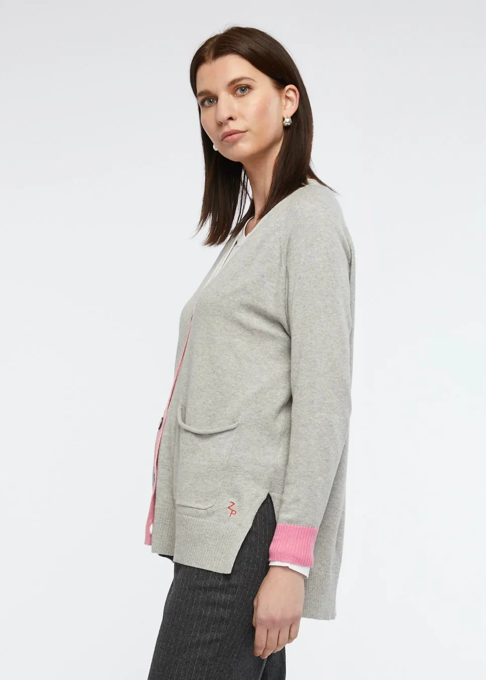 Zaket & Plover Collage Cardigan ZP6143 - Marle Combo