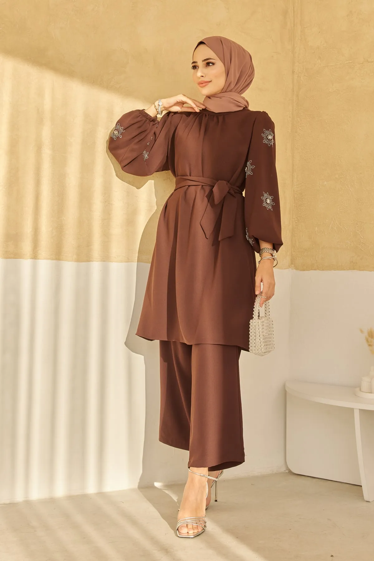 ZRF Women Mila Striped Set - Coffee - Mataró