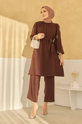 ZRF Women Mila Striped Set - Coffee - Mataró